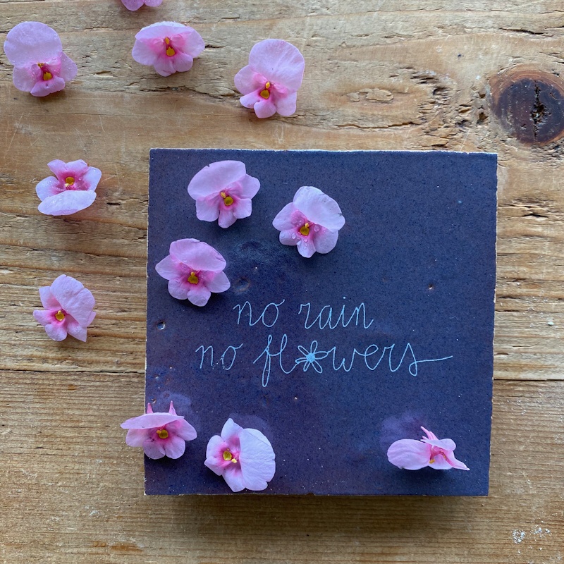 Karen Vollmuller no rain no flowers Karen Vollmuller LEMONWISE voorbeeld-kunst